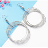 E-5195 Fashion Silver Gold Metal Circle Drop Earrings for Women Boho Wedding Party Jewelry