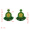 E-5201  4 Colors Bohemian Beads Round Large Earrings For Woman