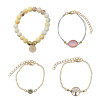 B-0945  2 Styles Bohemian Acrylic Beads Strand Bracelets Sets for Women Jewelry Party Gifts