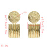 E-5202  Fashion Jewelry Geometric Rectangular Alloy Pendant Earrings For Women Wedding