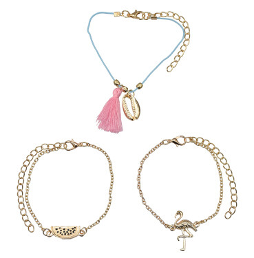 B-0946  Multilayers Shell Birds Heart Shape Fringe Tassl Bracelet & Bangle Sets for Women Boho Party Jewelry Gift