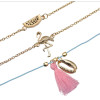 B-0946  Multilayers Shell Birds Heart Shape Fringe Tassl Bracelet & Bangle Sets for Women Boho Party Jewelry Gift