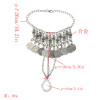 B-0950  Vintage Silver Metal Festival Coin Tassel Bracelets for Women Bohemian Gypsy Tribal Beach Jewelry