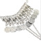 B-0950  Vintage Silver Metal Festival Coin Tassel Bracelets for Women Bohemian Gypsy Tribal Beach Jewelry