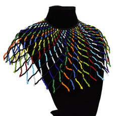 N-7195  2 Styles Handmade Big Coloful Resin Beads Statement Choke Collar Shawl Bohemian Party Jewelry