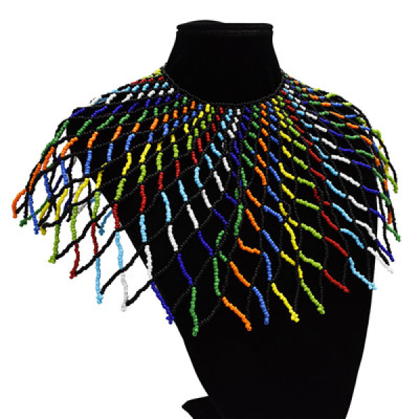 N-7195 2 Styles Handmade Big Coloful Resin Beads Statement Choke Collar Shawl Bohemian Party Jewelry