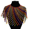 N-7195 2 Styles Handmade Big Coloful Resin Beads Statement Choke Collar Shawl Bohemian Party Jewelry