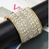 B-0951  4 style Turkish Trendy Unique Full  Shining Crystal Rhinestone Little Acrylic Sequins Cuff Bracelet& Bangle For Women Jewelry Design