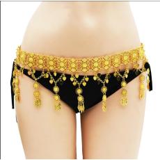 N-7140 * Indian Style Gold Plated Metal Crystal Flower Belly Chains Dancing Beach Sexy Body Jewelry