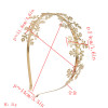 F-0613 Vintage Gold Leaf Hairbands Hair Ornament Headdress Girl Women Hair Jewelry Accessories