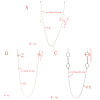 E-5211  3 Styles Chain One-Piece Long Earrings For Woman Jewelry Design