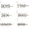 F-0615  Vintage Silver Letter Rhinestones Hair Clip for Women Hairpins Hair Accessories Ornaments