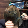 F-0614  2 Styles Cute Girl Leopard Printed Hairpins Smile Face Hair Clip Hairgrips Party Hair Jewelry