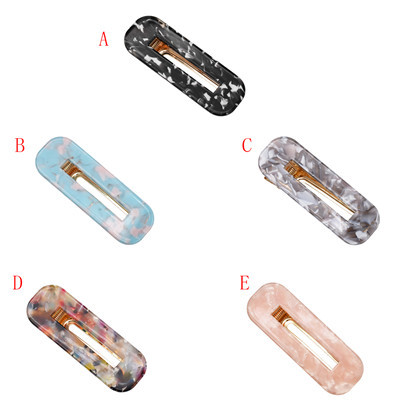 F-0618  5 Color Cute Girl Acrylic  Printed  Hairgrips Party   Jewelry