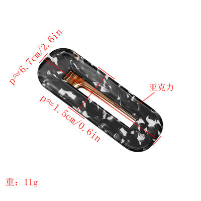 F-0618  5 Color Cute Girl Acrylic  Printed  Hairgrips Party   Jewelry