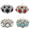 B-0952  4 Colors Vintage Silver Metal Turquoise Acrylic Beads Bracelets for Women Bohemian Party Jewelry