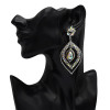E-5214  Fashion 5 Color  Drop Dangle Earring Inlay Crystal Rhinestone Dangle Long Earrings For Women Jewelry
