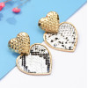 E-5213 Fashion 4 Color Heart Shaped Drop Dangle Earrings For Women Jewelry