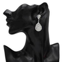 E-5221 Fashion 2 Color Drop Dangle Earring Inlay Crystal Rhinestone Dangle Long Earrings For Women Jewelry