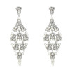 E-5227  Fashion Silver Gold Metal Rhinestone Pearl Statement Drop Earrings for Women Bridal Wedding Party Jewelry