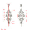 E-5227  Fashion Silver Gold Metal Rhinestone Pearl Statement Drop Earrings for Women Bridal Wedding Party Jewelry