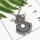 N-7201 Fashion Bohe Carved Silver Metal Hollow Round Shaped Tassel Pendant For Women Necklace Jewelry.