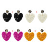 E-5225 4 Colors Cane Grass Love Heart Cute Earrings