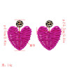 E-5225 4 Colors Cane Grass Love Heart Cute Earrings