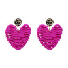 E-5225 4 Colors Cane Grass Love Heart Cute Earrings