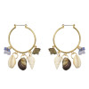 E-5226 Trendy Gold Metal Shell Tassel Earrings for Women Bridal Beach Party Jewelry Gift