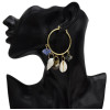E-5226 Trendy Gold Metal Shell Tassel Earrings for Women Bridal Beach Party Jewelry Gift