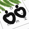 E-5236  6Colors beads Dangle Heart Shape  Cute Earrings For Women Jewerly