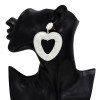E-5236  6Colors beads Dangle Heart Shape  Cute Earrings For Women Jewerly