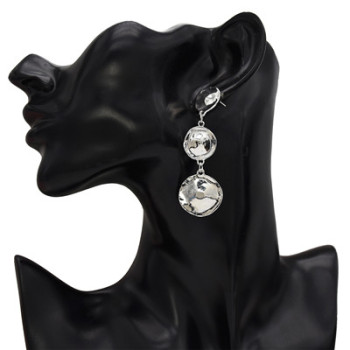 E-5232  3 String Metal Sheet Simple And Generous Earrings