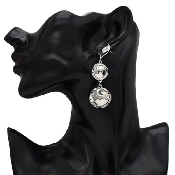 E-5232  3 String Metal Sheet Simple And Generous Earrings