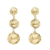 E-5232  3 String Metal Sheet Simple And Generous Earrings