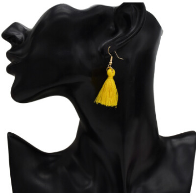 E-5244 6 Pairs/set New Trendy Gold Metal Heart Leaf Shape Pearls Crystal Tassel Earrings for Women Party Jewelry