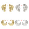 E-5245 Fashion Simple 2 Styles Silver Gold Alloy Drop Dangle Earrings For Women