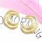 E-5245 Fashion Simple 2 Styles Silver Gold Alloy Drop Dangle Earrings For Women