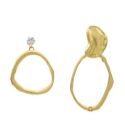E-5241 Fashion Geometric Shape Gold Metal Drop Earrings for Women Party Jewelry Gift