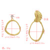E-5241 Fashion Geometric Shape Gold Metal Drop Earrings for Women Party Jewelry Gift