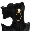 E-5241 Fashion Geometric Shape Gold Metal Drop Earrings for Women Party Jewelry Gift