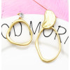 E-5241 Fashion Geometric Shape Gold Metal Drop Earrings for Women Party Jewelry Gift