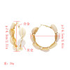 E-5242  2 Colors Fashion Round Pearl Alloy Big Earring For Woman Jewelry Design