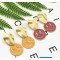 E-5248 Fashion Geometric Smile Shape Gold Metal Drop Earrings for Women Party Jewelry Gift