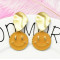 E-5248 Fashion Geometric Smile Shape Gold Metal Drop Earrings for Women Party Jewelry Gift