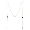 N-7203 Fashion White Black Rhinestone Ball Eye Glasses Chains Sunglasses Spectacles Chains Party Jewelry