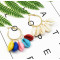 E-5249  2 Colors Fashion Round Shell Alloy Big Earring For Woman Jewelry Design