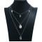 N-7204 Vintage Ethnic Silver Gold Alloy Shell Statement Necklace For Women Fashion Jewerly