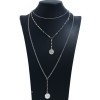 N-7206 Multi-Layer Chain Star Heart Coin Ladies Elegant Necklace Pendant Necklace